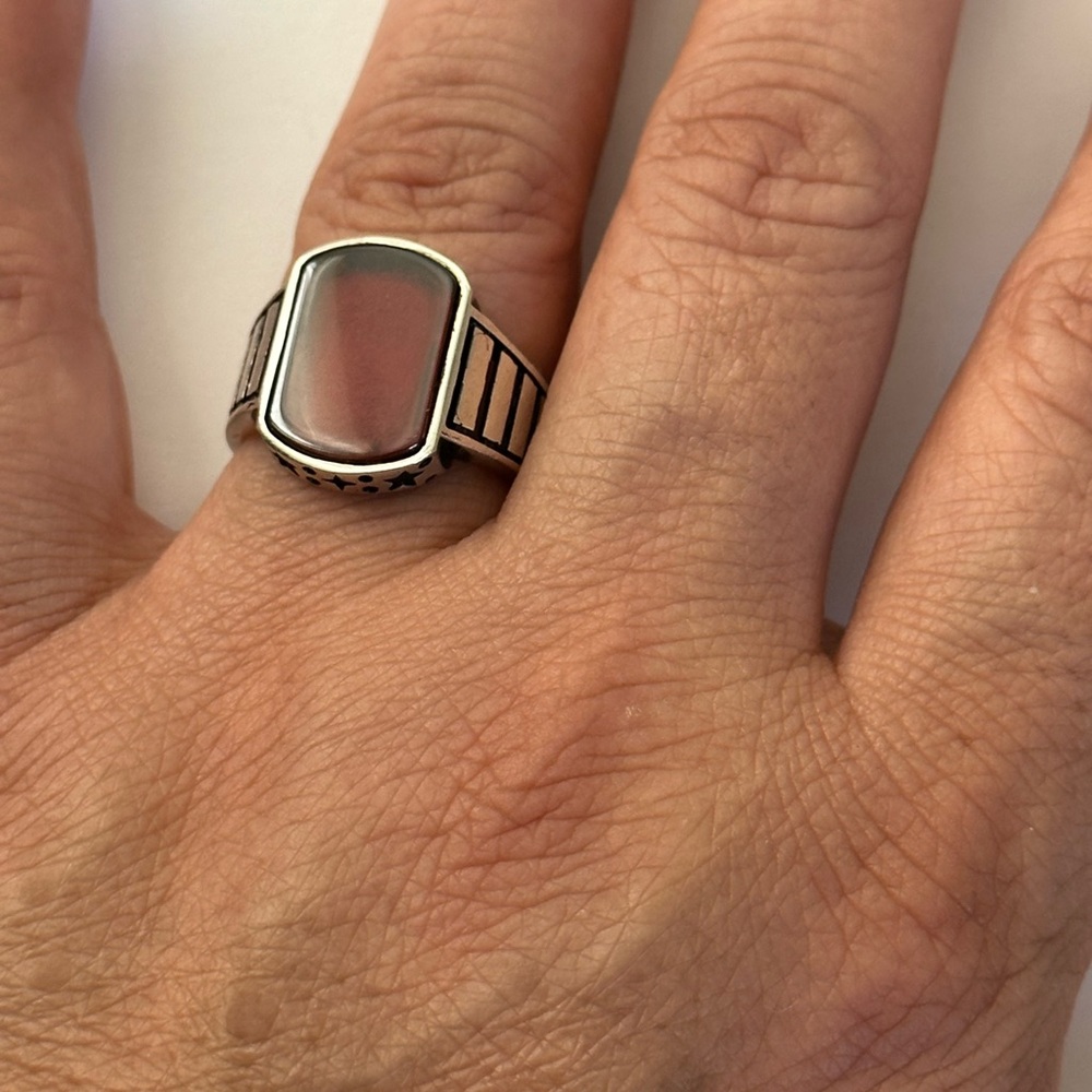 925 Silver red ring